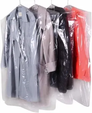 100 Plastic Garment Bags for Hanging Clothes, Transparent Garment Bag, Bottom Opening, Suitable for Home, Apartment(60x90cm/24x35in)
