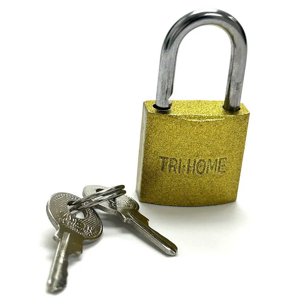 12 Small Metal Padlocks Locks Keys Heavy Duty 1" Brass Box Keyed Jewelry 25mm