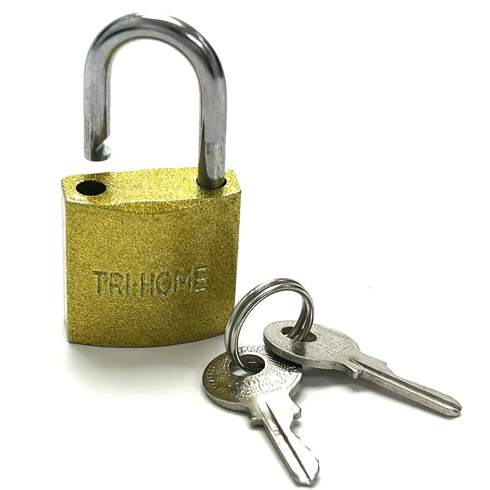 12 Small Metal Padlocks Locks Keys Heavy Duty 1" Brass Box Keyed Jewelry 25mm