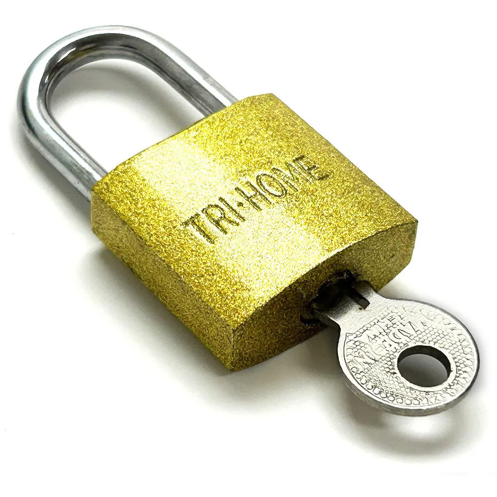 12 Small Metal Padlocks Locks Keys Heavy Duty 1" Brass Box Keyed Jewelry 25mm