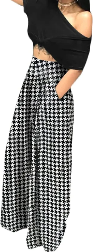 A ADILACA Wide Leg Pants for Women, Palazzo Pants for Women, Womens Casual Lounge Work Business High Waisted Flowy Pants