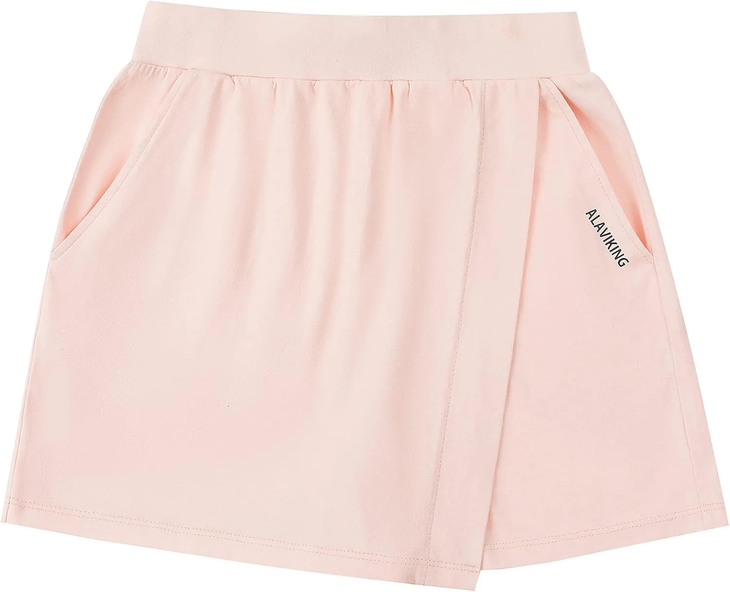 ALAVIKING Girls Athletic Skirt Cotton Active Tennis Skort Running Workout Skort Skirts Size 3-12 Years
