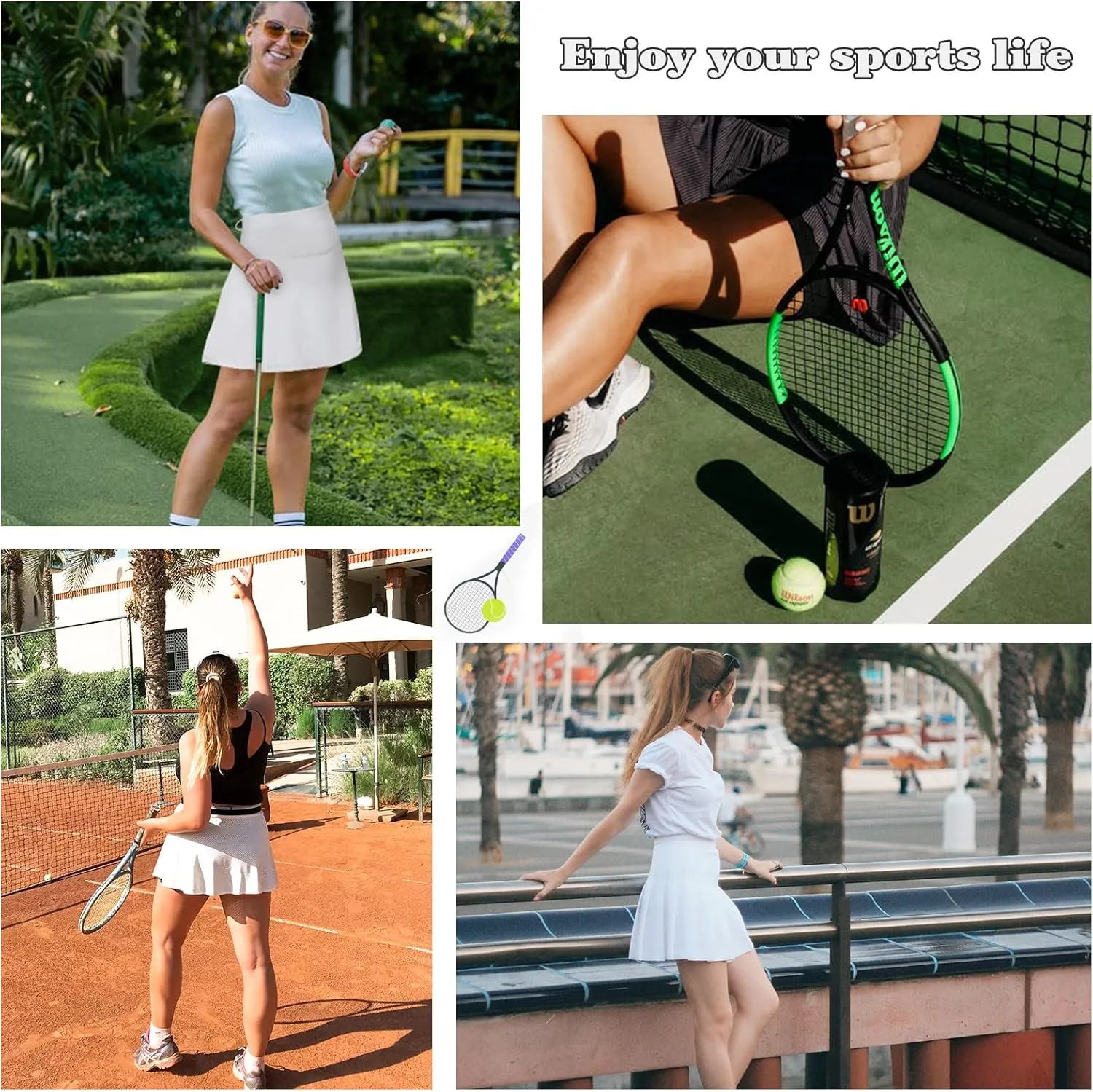 American Trends High Waist Pleated Tennis Skirt with Pockets Skorts Skirts for Women