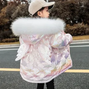 Angel Wings Shiny Winter Down Jacket