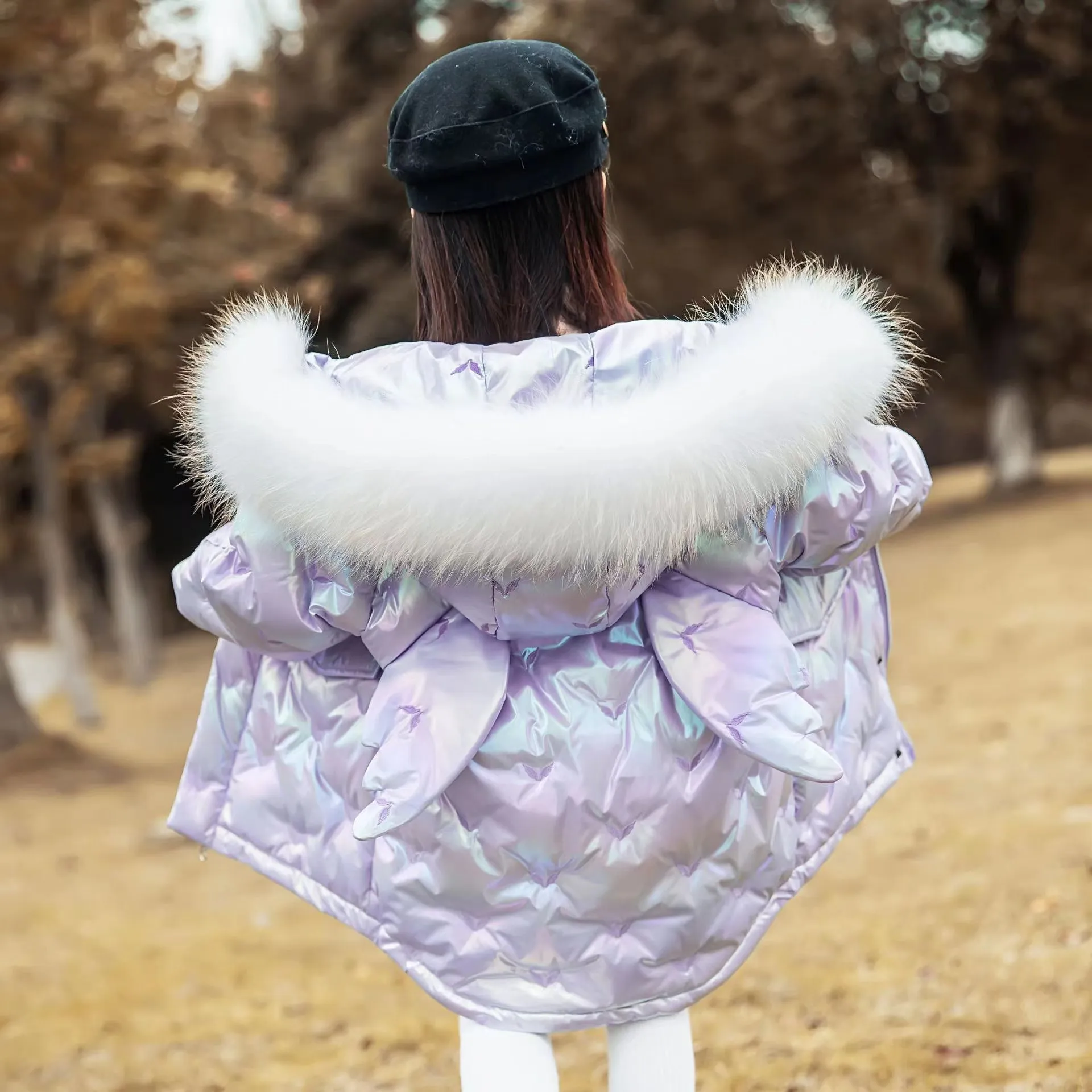 Angel Wings Shiny Winter Down Jacket