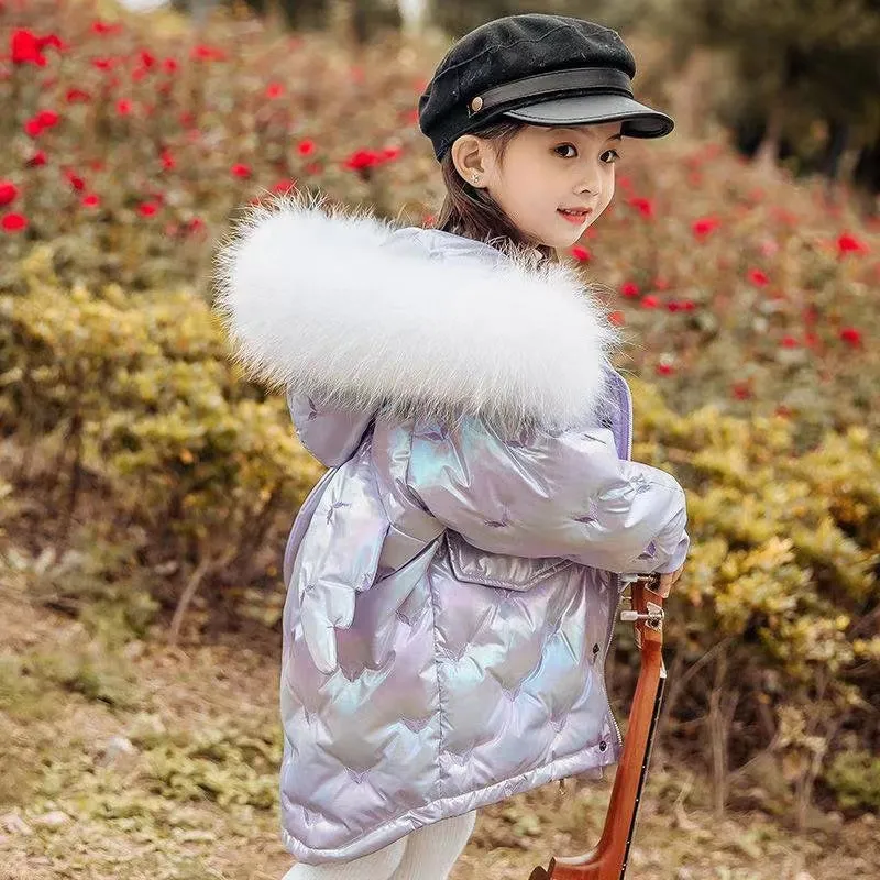 Angel Wings Shiny Winter Down Jacket