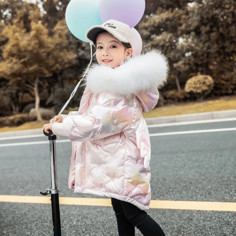 Angel Wings Shiny Winter Down Jacket