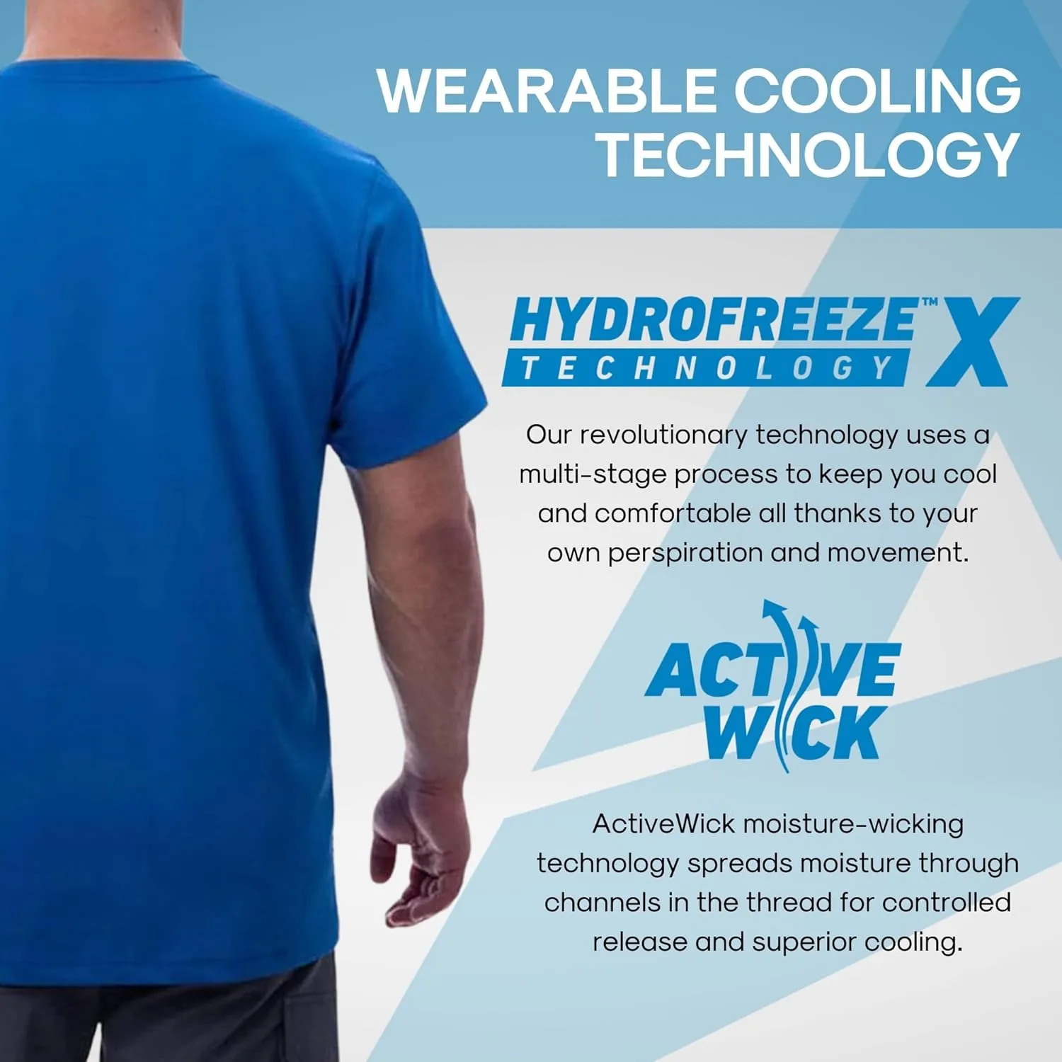 Arctic Cool Mens Crew Neck Instant Cooling Pocket Workwear Moisture Wicking Performance UPF 50  Short Sleeve Shirt