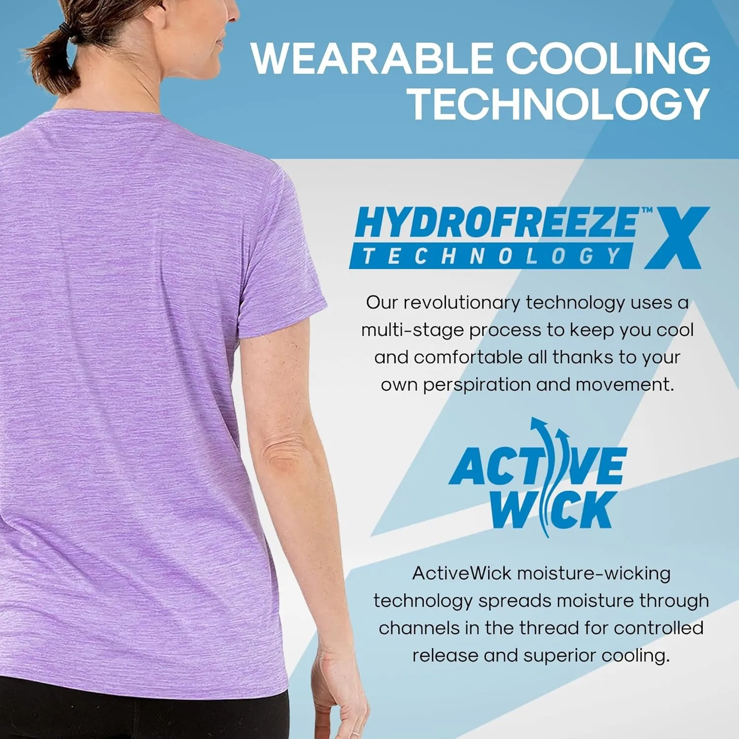 Arctic Cool Women's V-Neck Instant Cooling Moisture Wicking Performance UPF 50  Short Sleeve Workout Shirt