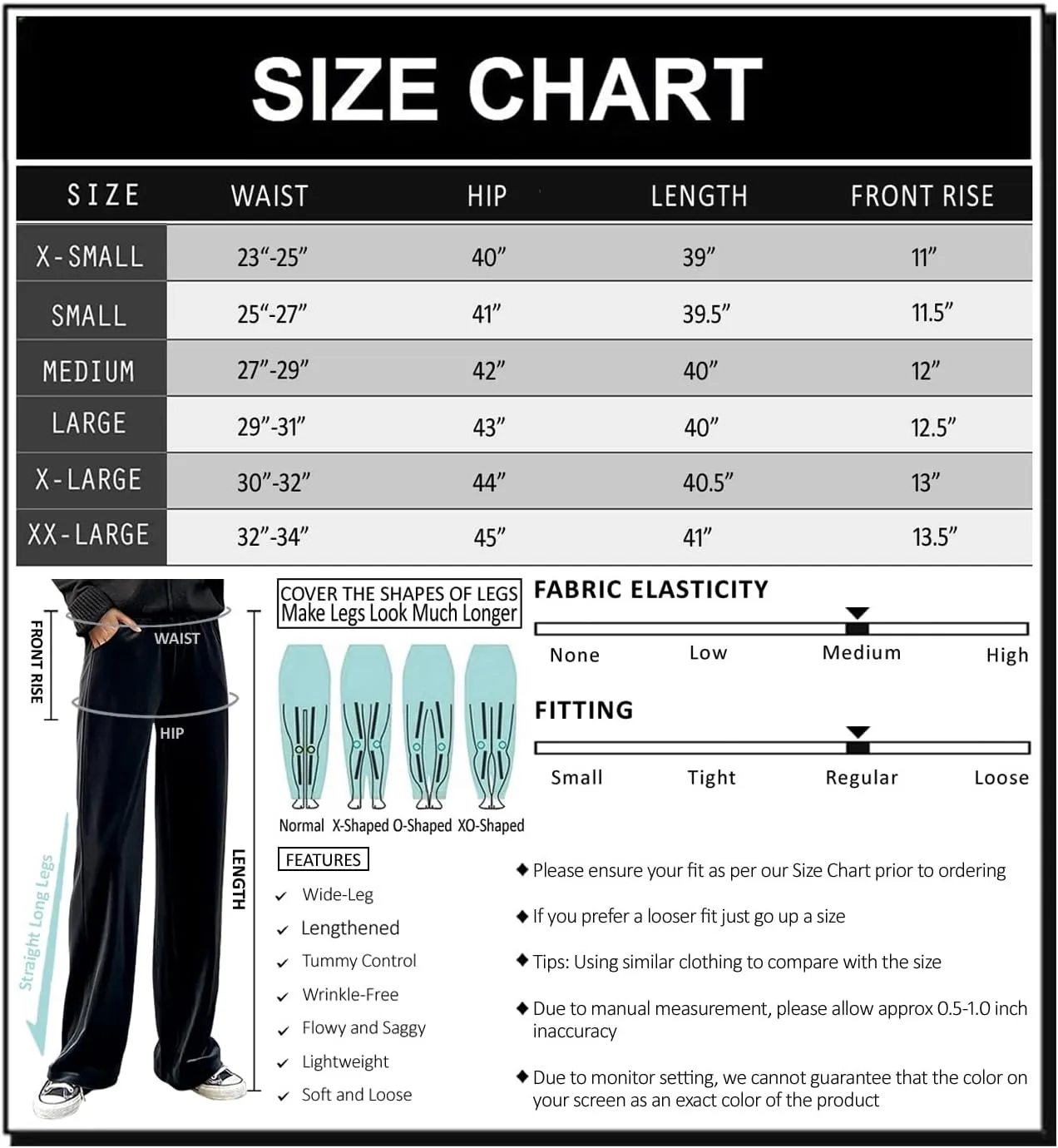 ARJOSA Women's Yoga Pants Wide Leg High Waisted Palazzo Lounge Pants Joggers Sweatpants