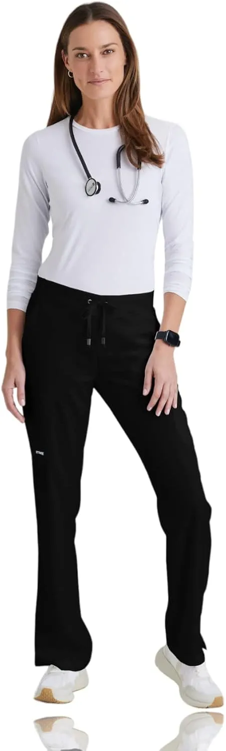 BARCO Grey's Anatomy Scrubs - Mia Scrub Pant for Women, Elastic Back Waist, Mid-Rise Shaped Leg Women's Scrub Pant