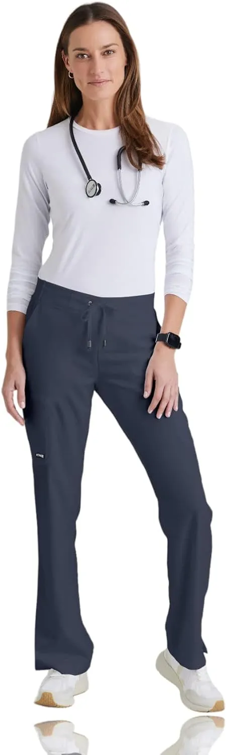 BARCO Grey's Anatomy Scrubs - Mia Scrub Pant for Women, Elastic Back Waist, Mid-Rise Shaped Leg Women's Scrub Pant