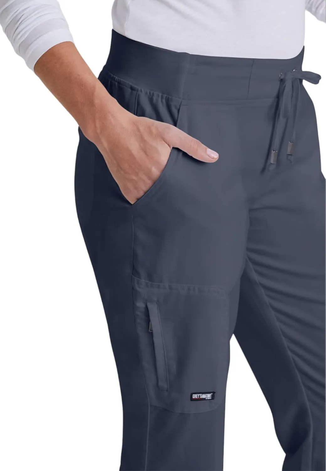 BARCO Grey's Anatomy Scrubs - Mia Scrub Pant for Women, Elastic Back Waist, Mid-Rise Shaped Leg Women's Scrub Pant