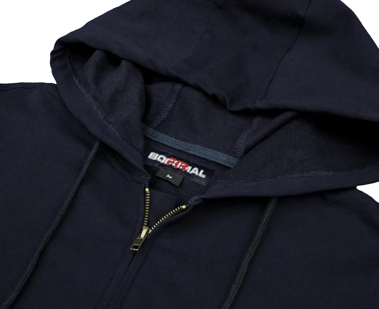 BOCOMAL FR Hoodies Zipper Front for Summer 7.5oz Lightweight Cotton Flame Resistant SweatshirtNon Fleece