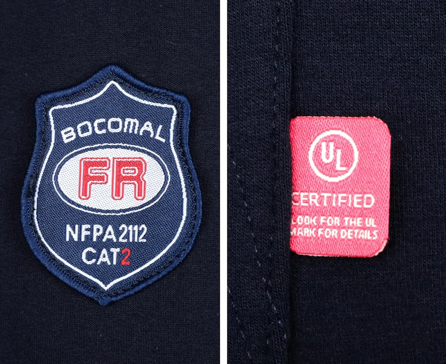 BOCOMAL FR Hoodies Zipper Front for Summer 7.5oz Lightweight Cotton Flame Resistant SweatshirtNon Fleece