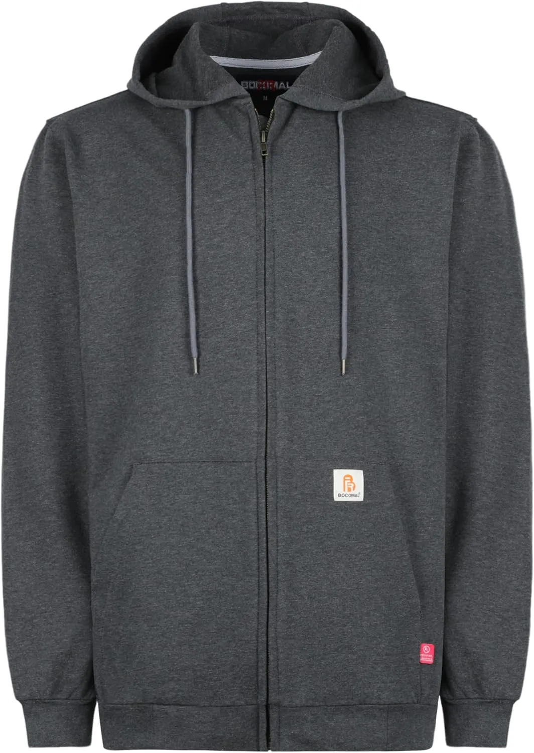 BOCOMAL FR Hoodies Zipper Front for Summer 7.5oz Lightweight Cotton Flame Resistant SweatshirtNon Fleece