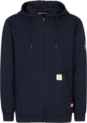 BOCOMAL FR Hoodies Zipper Front for Summer 7.5oz Lightweight Cotton Flame Resistant SweatshirtNon Fleece