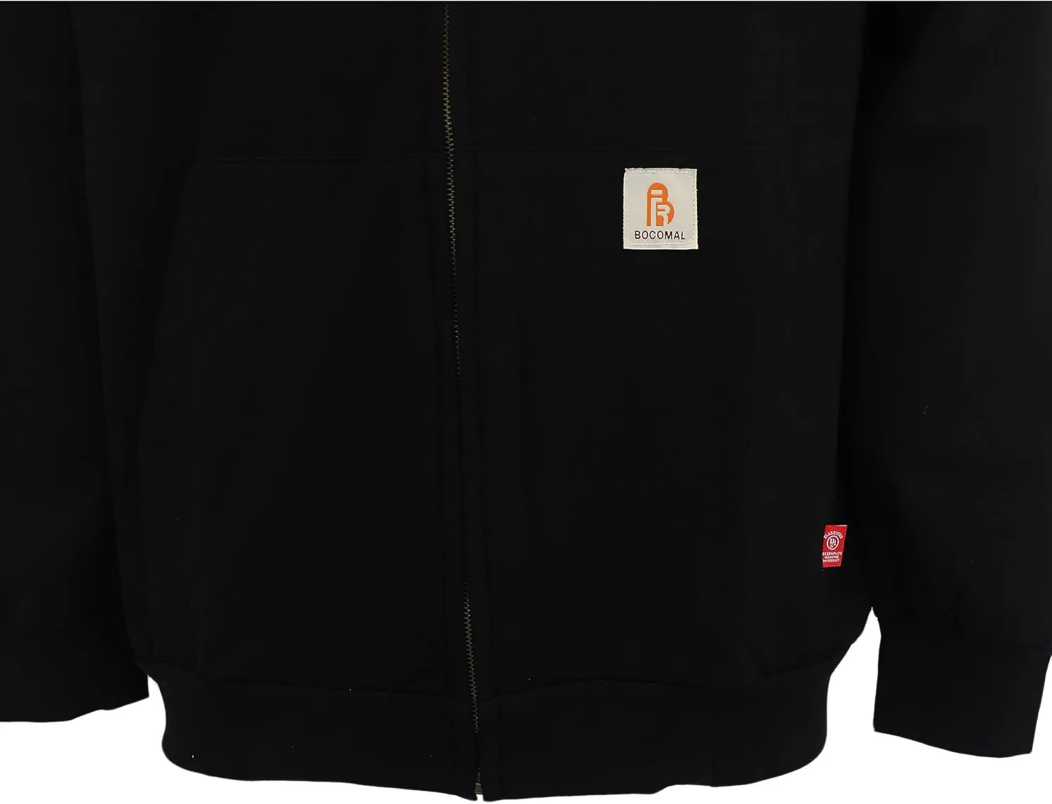 BOCOMAL FR Hoodies Zipper Front for Summer 7.5oz Lightweight Cotton Flame Resistant SweatshirtNon Fleece