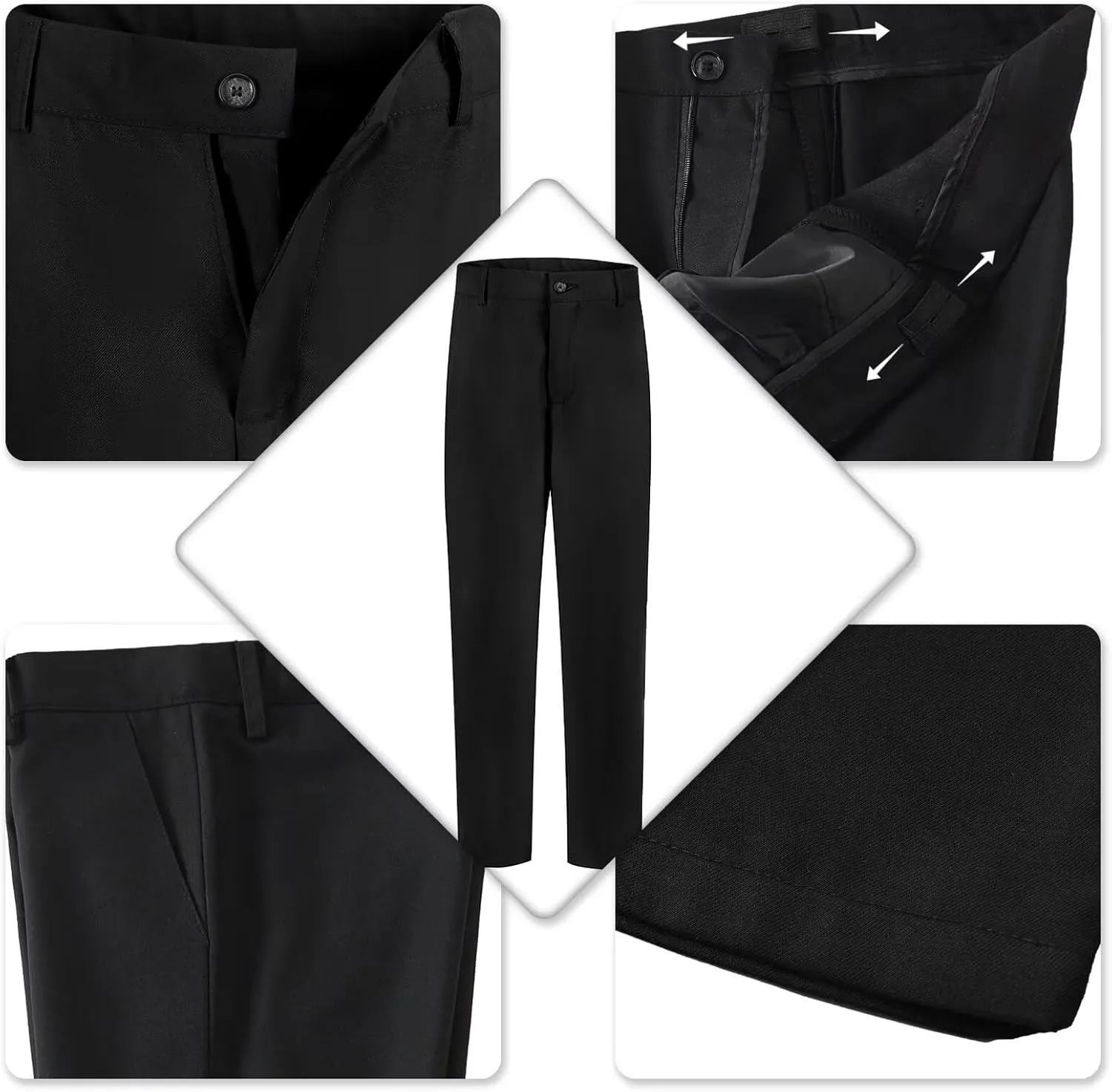 Boy 5-Piece Formal Suit Set Slim Fit Vest Pants Collared Dress Shirt Tie Kids Baby Boy Teen Ring Bearer Gentleman Outfits