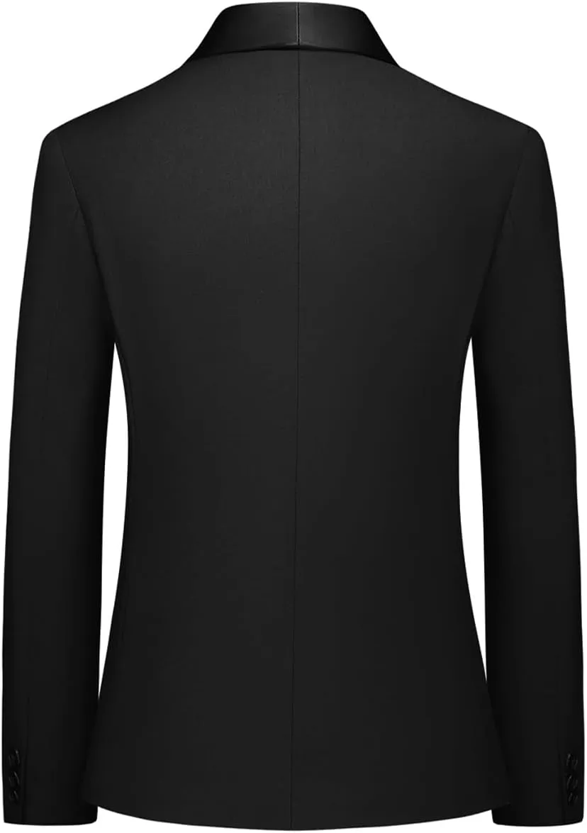 Boy Suits 3 Piece Slim Fit Formal Suit Set with Tuxedo Jacket Vest Pants for Kids Wedding Ring Bearer Party
