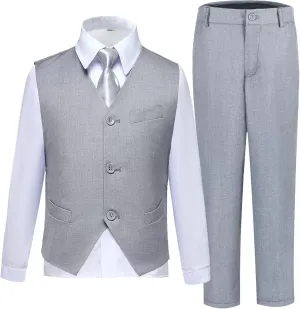 Boys Suit Kids Suits Tuxedo for Boys Toddler Vest Pants Set Ring Bearer Outfit Dress Clothes