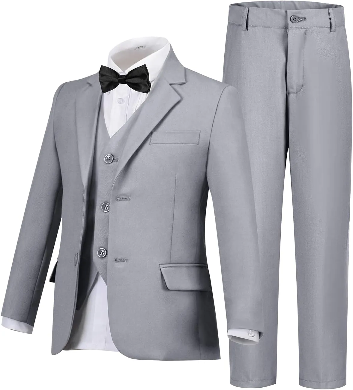 Boys Suit Set Formal Dress Shirt with Bowtie Vest Pants Toddler Boy Tuxedo Suits