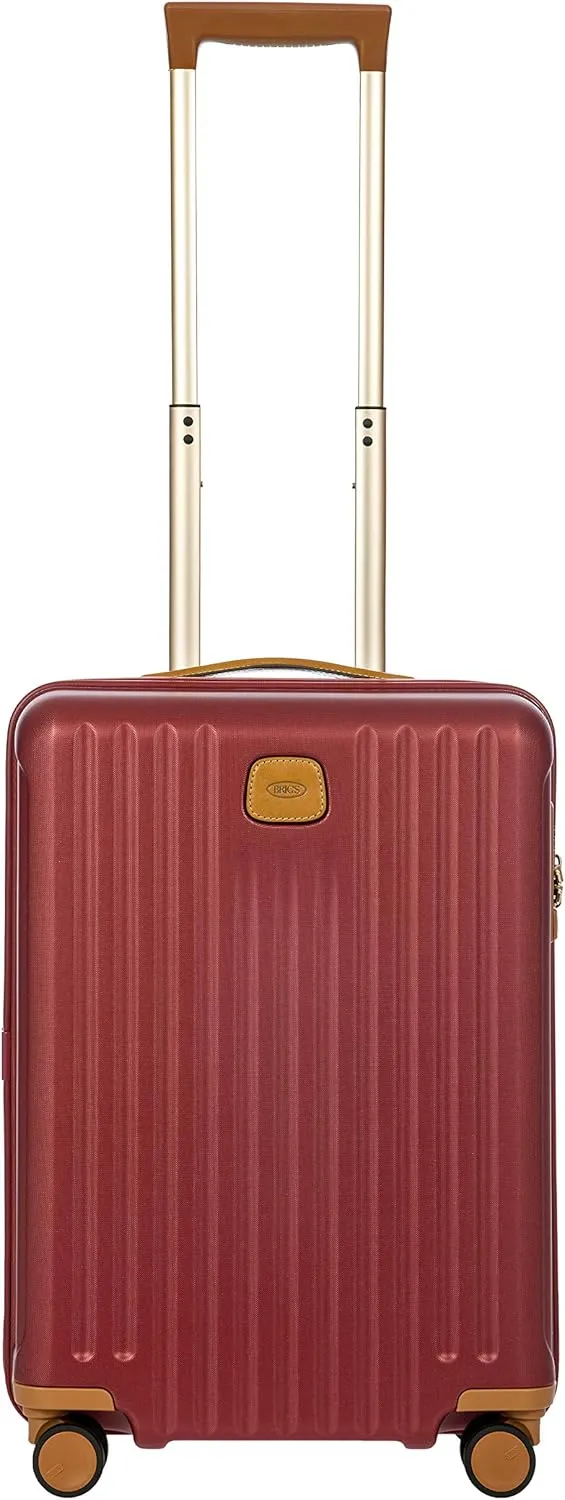 Bric's Capri 2.0 21-Inch Spinner - Luxury Carry On Luggage With Spinner Wheels - Lightweight Suitcases with Wheels Made From Durable Polycarbonate - Bordeaux