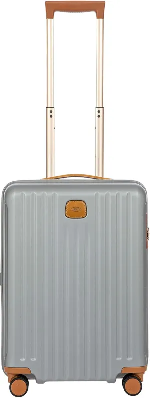 Bric's Capri 2.0 21-Inch Spinner - Luxury Carry On Luggage With Spinner Wheels - Lightweight Suitcases with Wheels Made From Durable Polycarbonate - Silver Shine