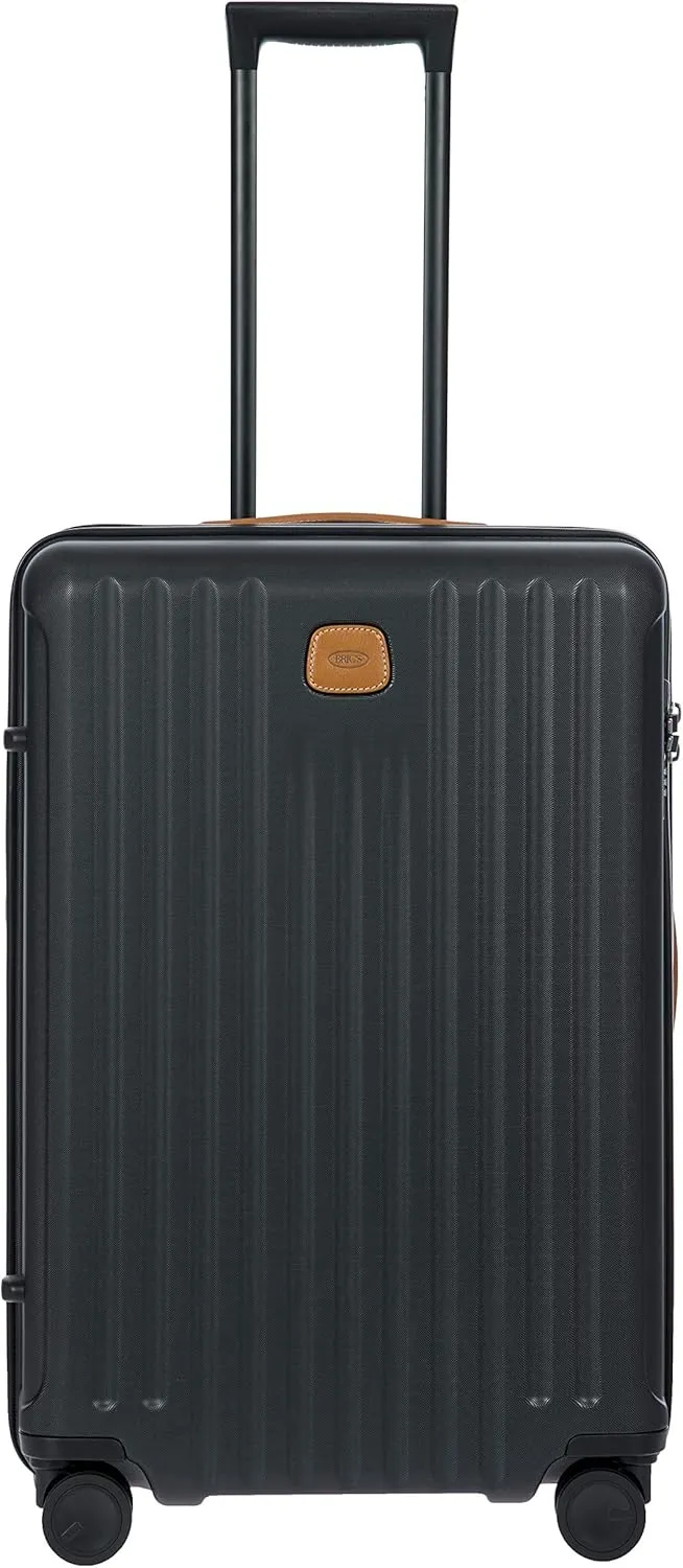 Bric's Capri 2.0 27"-Inch Spinner - Expandable Luxury Carry On Luggage With Spinner Wheels - Lightweight Carry On Suitcases with Wheels Made From Durable Polycarbonate - Matte Black