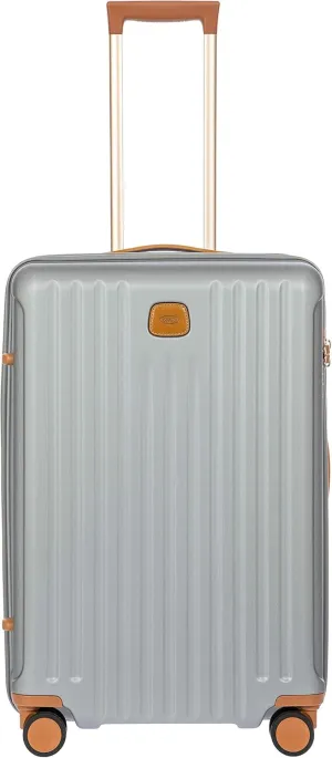 Bric's Capri 2.0 27"-Inch Spinner - Expandable Luxury Carry On Luggage With Spinner Wheels - Lightweight Carry On Suitcases with Wheels Made From Durable Polycarbonate - Silver