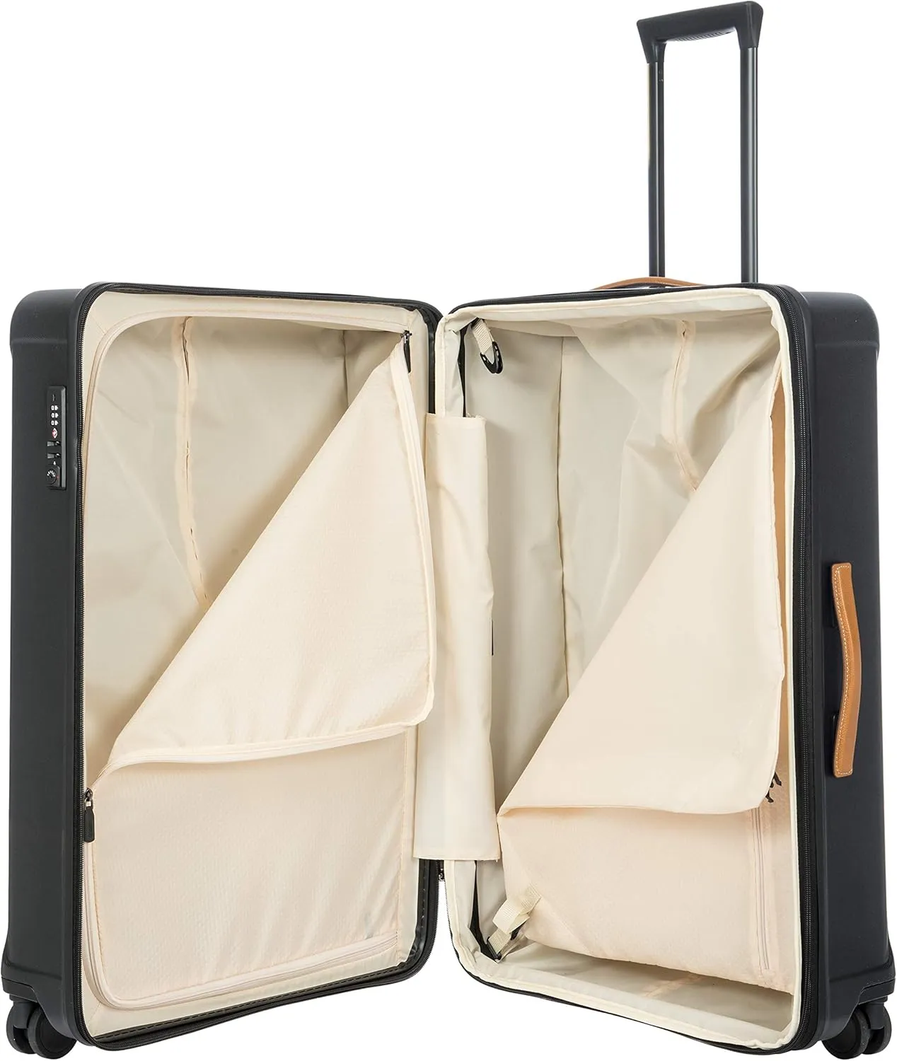 Bric's Capri 2.0 30"-Inch Spinner - Expandable Luxury Carry On Luggage With Spinner Wheels - Lightweight Carry On Suitcases with Wheels Made From Durable Polycarbonate - Matte Black