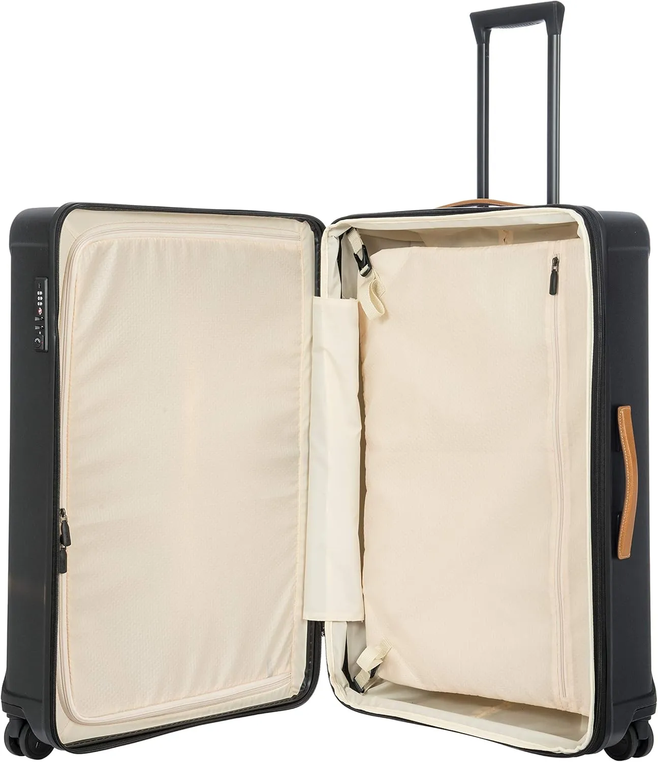 Bric's Capri 2.0 30"-Inch Spinner - Expandable Luxury Carry On Luggage With Spinner Wheels - Lightweight Carry On Suitcases with Wheels Made From Durable Polycarbonate - Matte Black