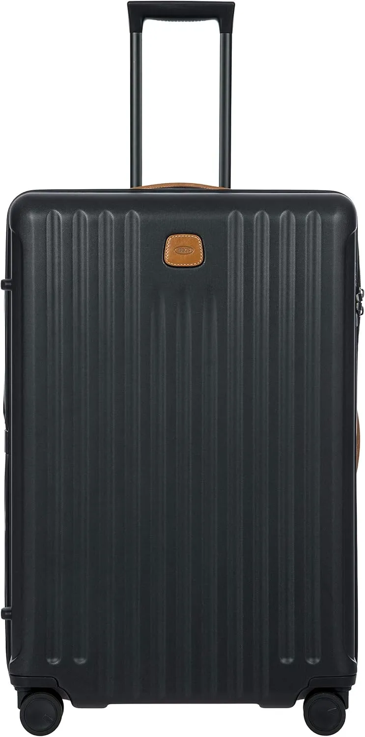 Bric's Capri 2.0 30"-Inch Spinner - Expandable Luxury Carry On Luggage With Spinner Wheels - Lightweight Carry On Suitcases with Wheels Made From Durable Polycarbonate - Matte Black
