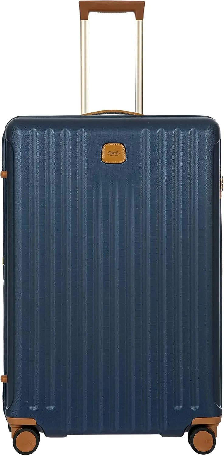 Bric's Capri 2.0 30"-Inch Spinner - Expandable Luxury Carry On Luggage With Spinner Wheels - Lightweight Carry On Suitcases with Wheels Made From Durable Polycarbonate - Matte Blue