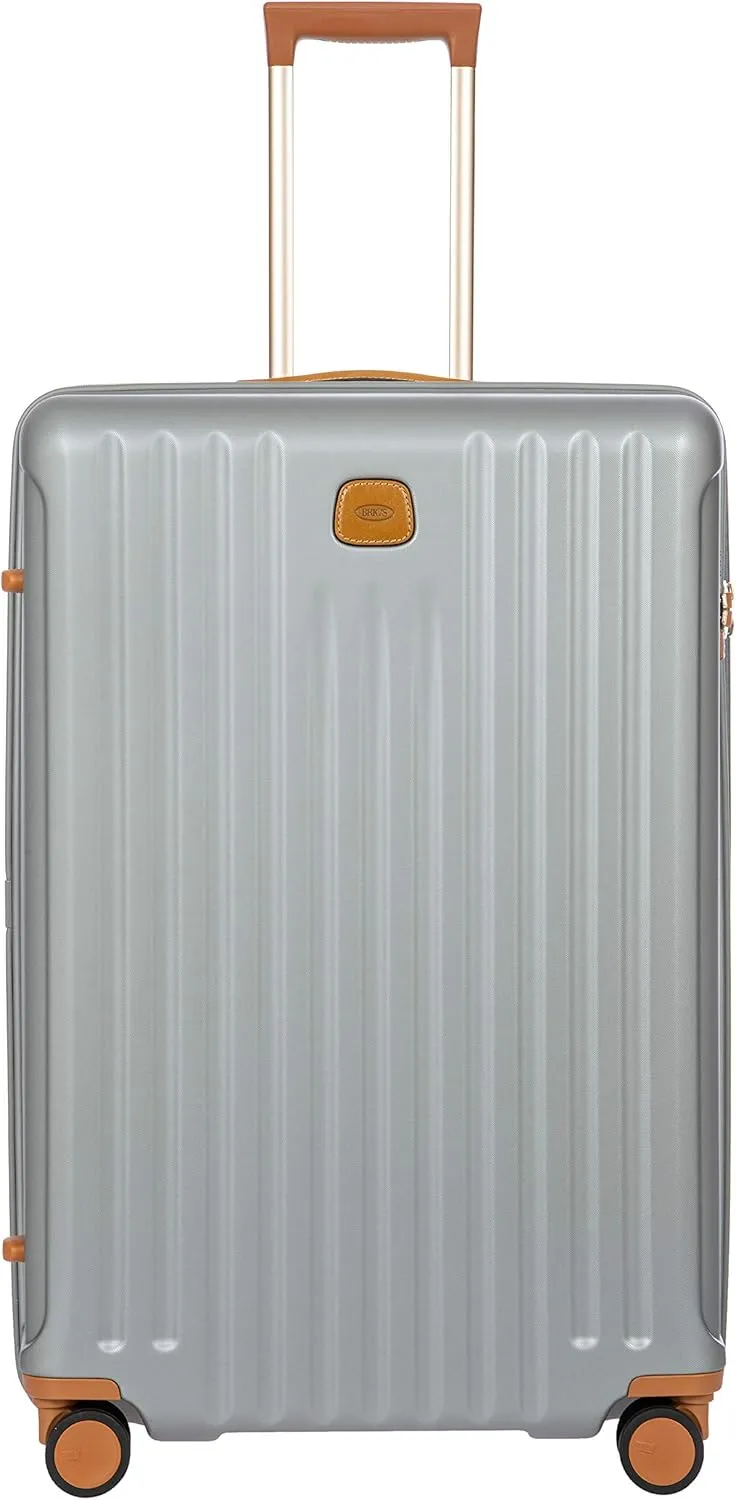 Bric's Capri 2.0 30"-Inch Spinner - Expandable Luxury Carry On Luggage With Spinner Wheels - Lightweight Carry On Suitcases with Wheels Made From Durable Polycarbonate - Silver