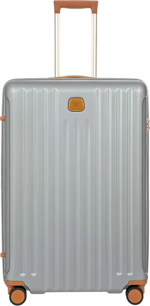 Bric's Capri 2.0 30"-Inch Spinner - Expandable Luxury Carry On Luggage With Spinner Wheels - Lightweight Carry On Suitcases with Wheels Made From Durable Polycarbonate - Silver