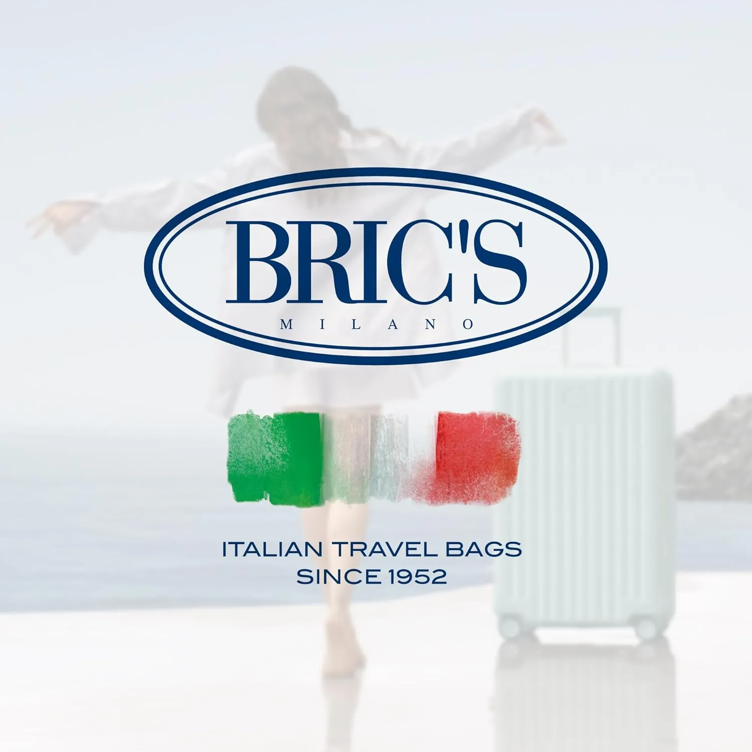 Bric's Positano 21-Inch Spinner - Luxury Carry-On Luggage With Spinner Wheels - Lightweight Suitcases Made From Durable Polycarbonate - Comes with Protective Cover and Extra Pocket - Sage Green