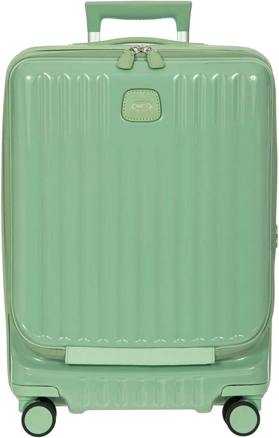 Bric's Positano 21-Inch Spinner - Luxury Carry-On Luggage With Spinner Wheels - Lightweight Suitcases Made From Durable Polycarbonate - Comes with Protective Cover and Extra Pocket - Sage Green