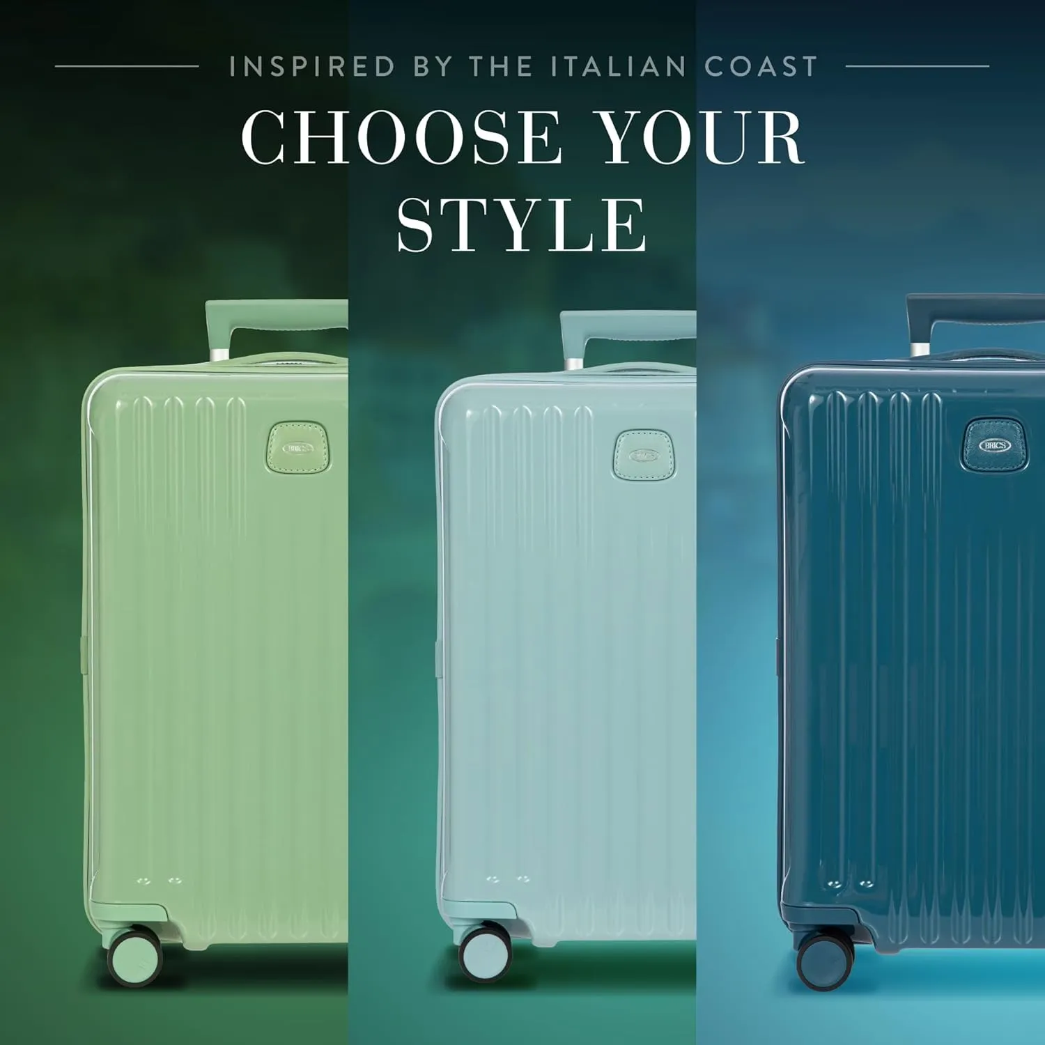 Bric's Positano 30-Inch Spinner - Expandable Luxury Checked Luggage With Spinner Wheels - Lightweight Suitcases Made From Durable Polycarbonate - Comes with Protective Cover - Sage Green