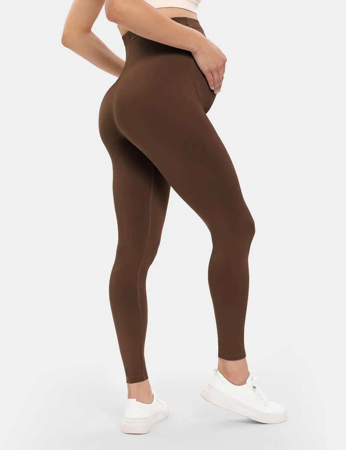 Buttergene Women's Maternity Leggings over the Belly Pregnancy Active Wear Workout Yoga Tights Pants