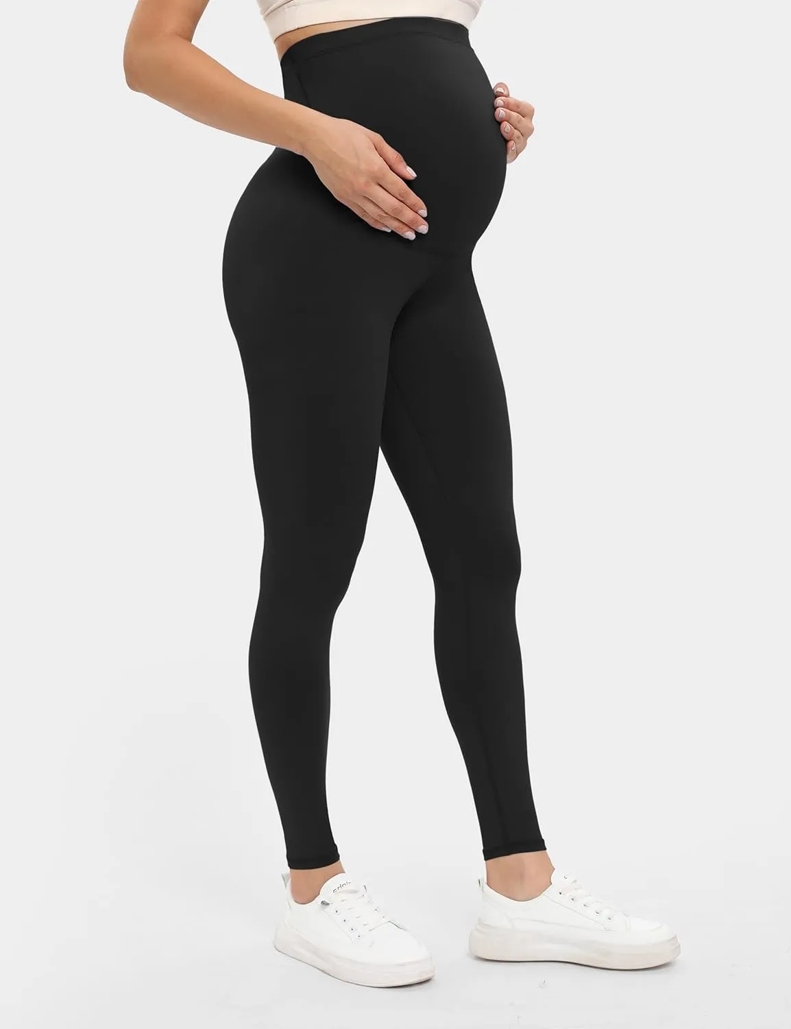 Buttergene Women's Maternity Leggings over the Belly Pregnancy Active Wear Workout Yoga Tights Pants