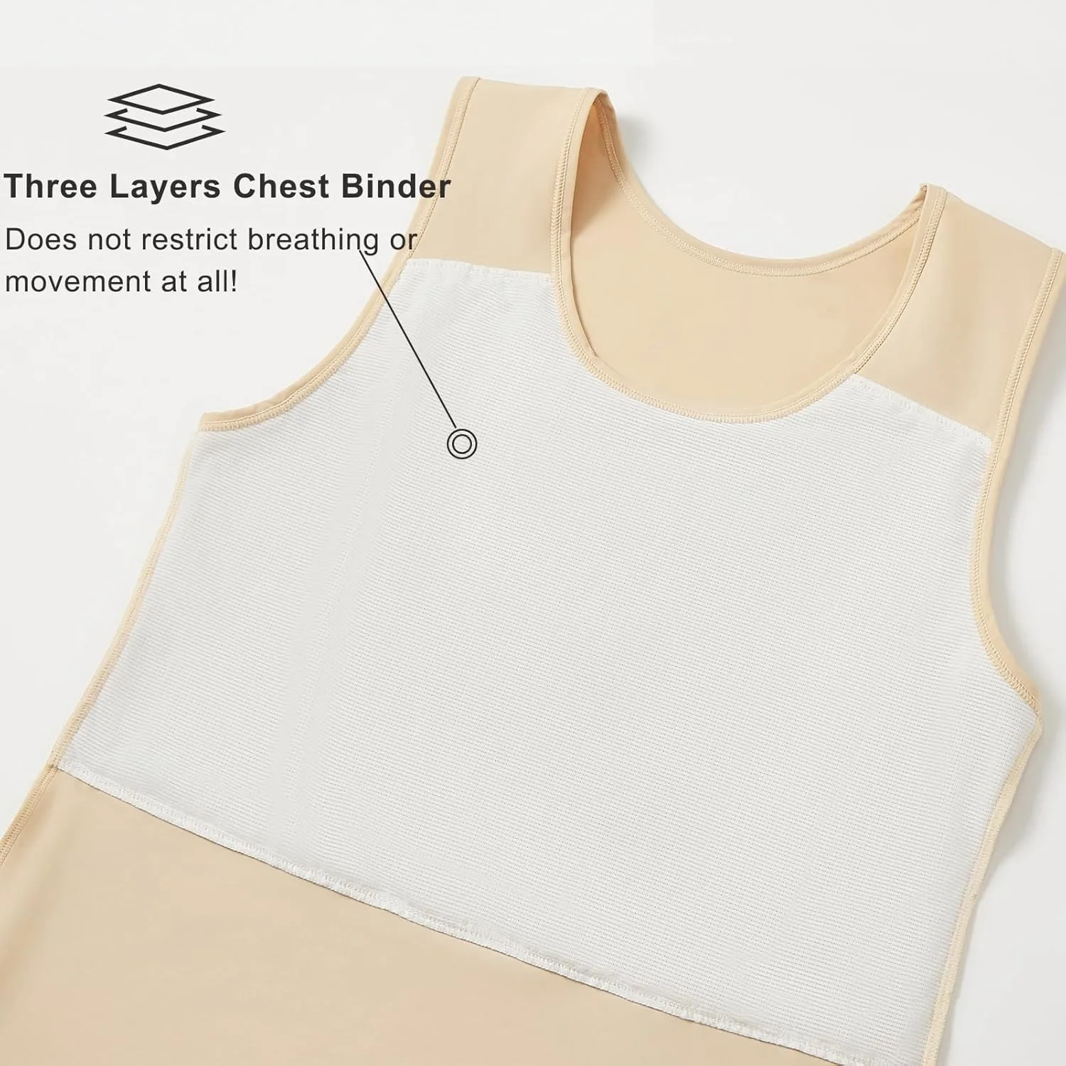 Chest Binder for Transgender FTM Breast Binder Long Trans Tank Binder