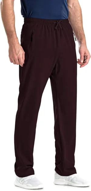 clothin Mens Workout Athletic Pants Elastic-Waist Drawstring Pants for Sport Exercise Travel,Quick-Dry,Stretchy