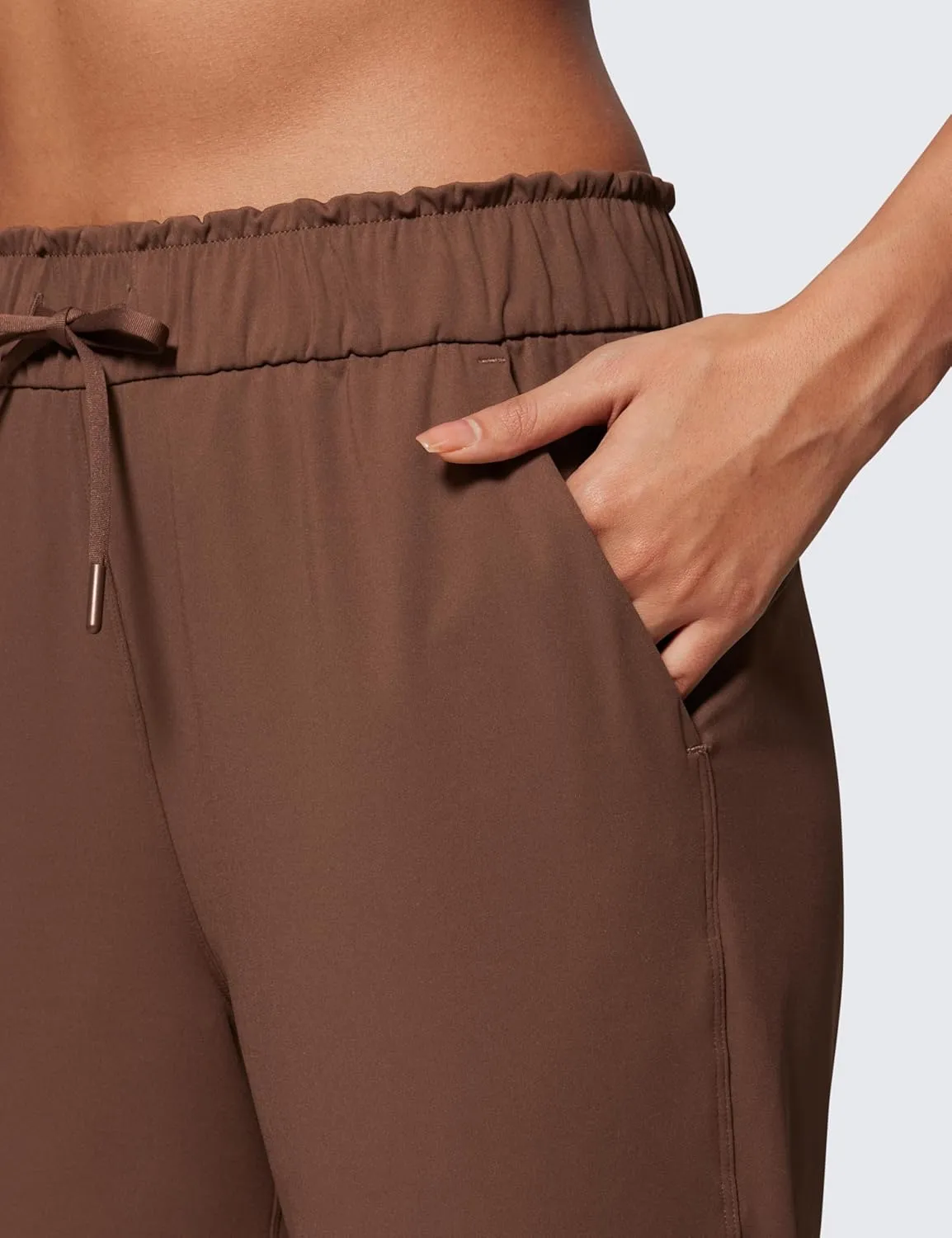 CRZ YOGA 4-Way Stretch Ankle Pants for Women High Waisted 7/8 Casual Dress Travel Golf Work Sweatpants with Pockets