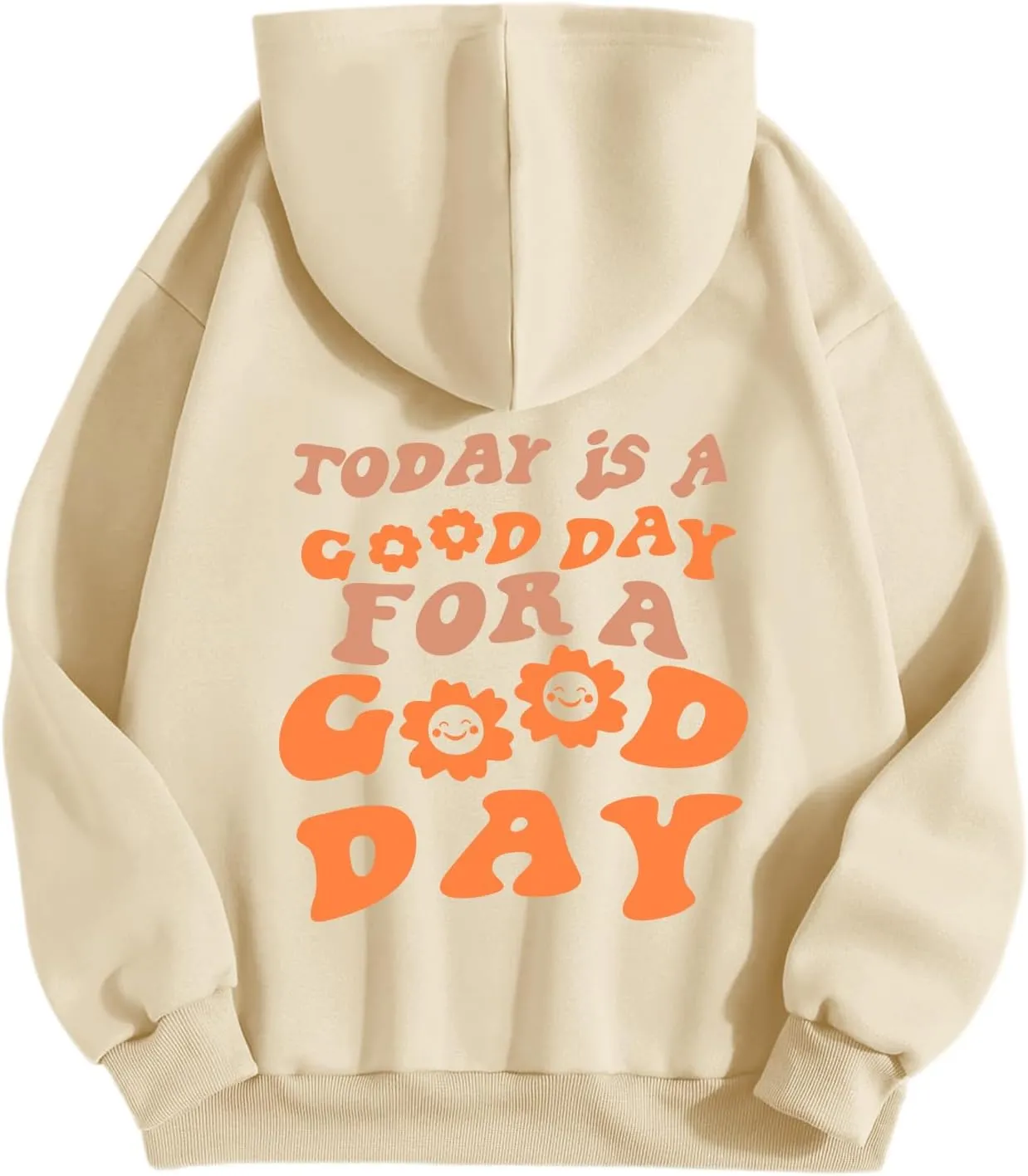 Cute Graphic Hoodies for Teen Girls Aesthetic Preppy Sweatshirts Inspirational Letter Slogan Loose Fit Pullover Tops