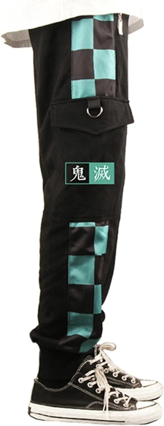 Demon Pants Anime Cargo Jogger Pants Casual Sweatpants Running Trousers with Pockets Hip Hop