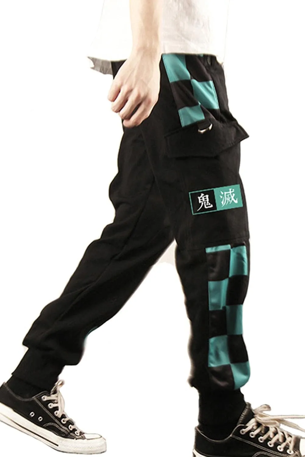 Demon Pants Anime Cargo Jogger Pants Casual Sweatpants Running Trousers with Pockets Hip Hop