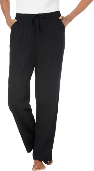 Dreams & Co. Plus Size Knit Sleep Pant
