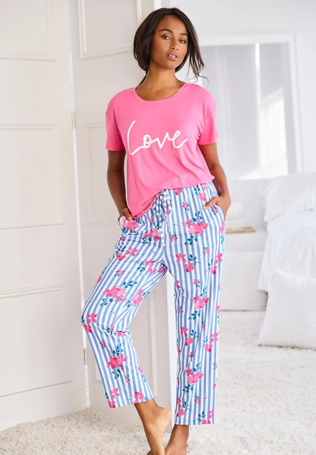 Dreams & Co. Plus Size Knit Sleep Pant