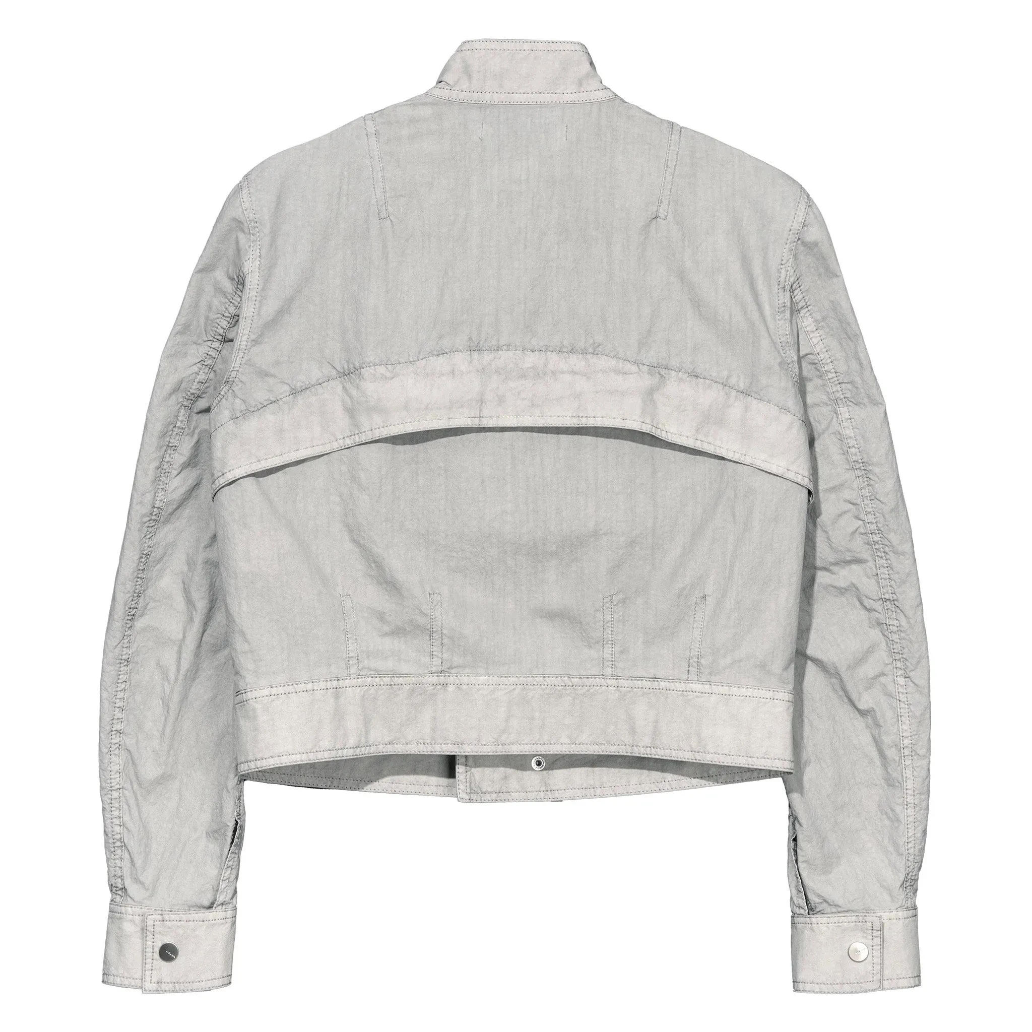 DYED MOTO JACKET / MOON GREY